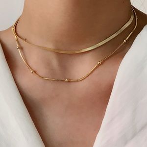 Snake Chain Double Layer Gold